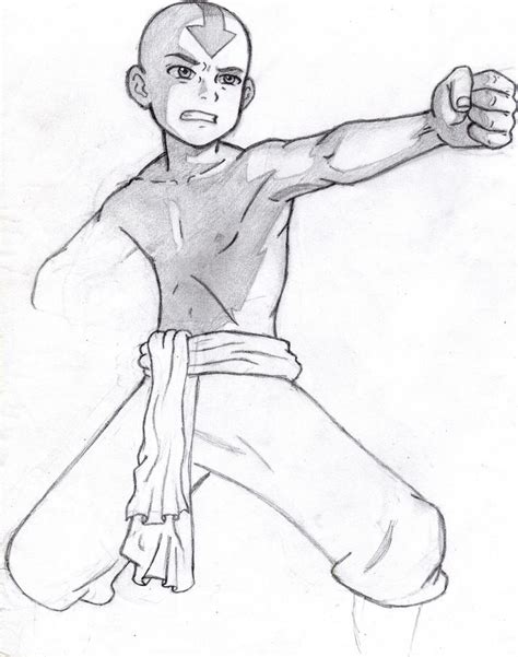 Aang season 3 sketch by kataangavatar on DeviantArt