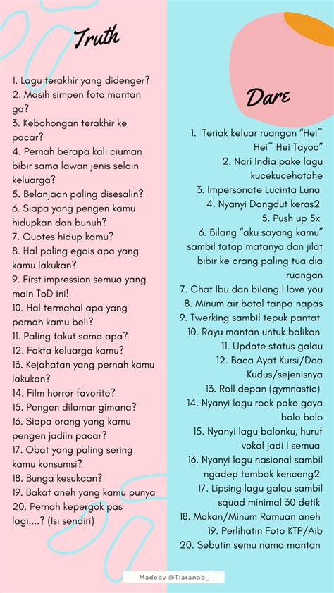 QUIZ RANDOM II | Tiaranab | Permainan pertanyaan, Kuis, Teks lucu