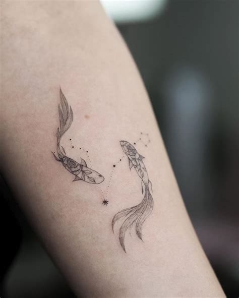 Pisces Constellation Tattoo by Alina