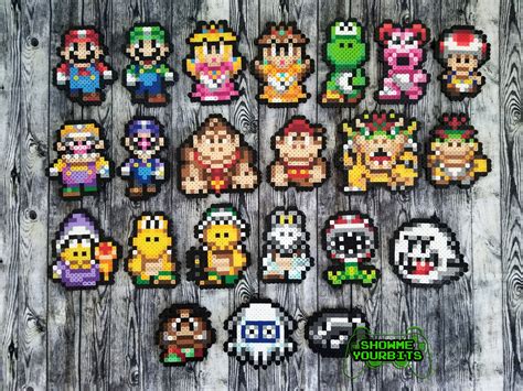 Super Mario Bros. Character Perler Sprites Hama Beads Minecraft, Perler ...