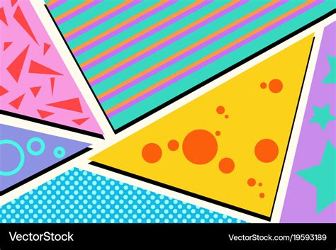 Geometric pop art background Royalty Free Vector Image