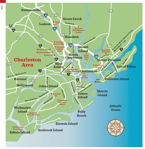 Charleston Sc Maps - Traveler Mag regarding Printable Map Of Charleston ...