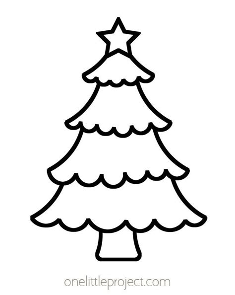 a christmas tree that is outlined in black and white