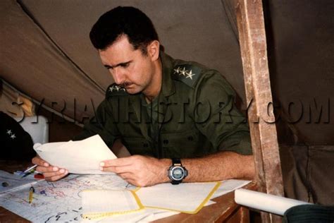 Syrian History - Bashar al-Assad in military uniform in the 1990s