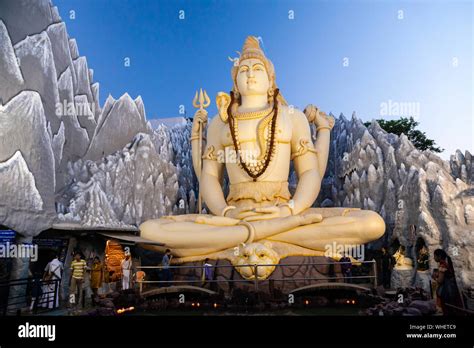 Lord Shiva statue at the Shivoham Shiva Temple, located in Bangalore ...