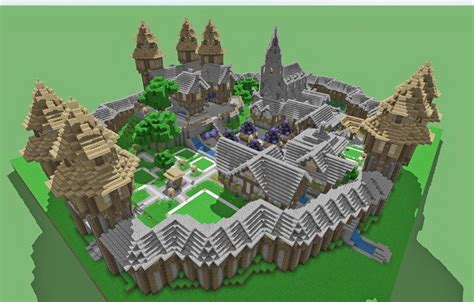 Spawn Médieval Village Minecraft schematic