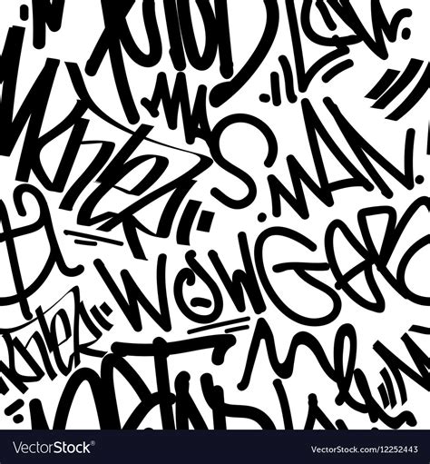 Graffiti art seamless pattern Royalty Free Vector Image