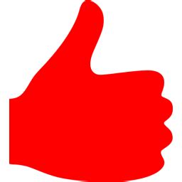 Red thumbs up icon - Free red hand icons