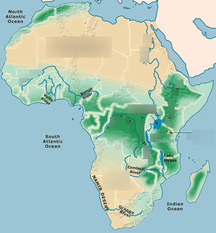 Map Of Africa With Landforms - Spring Ahead 2024