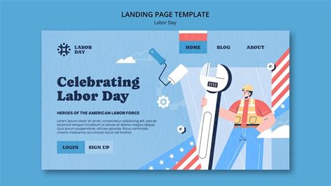 Free PSD | Labor day template design