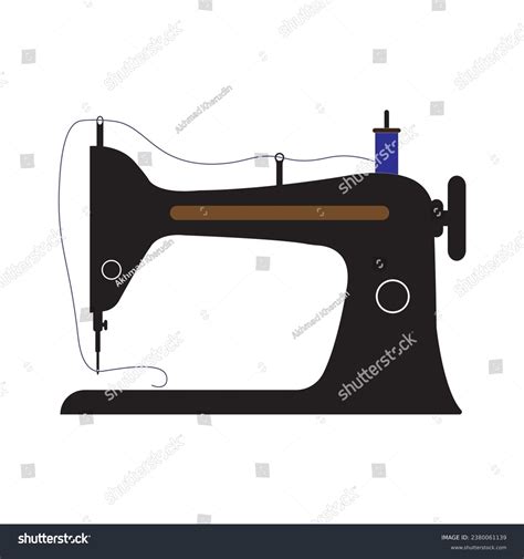 Sewing Machine Logo Vector Illustration Design Stock Vector (Royalty ...