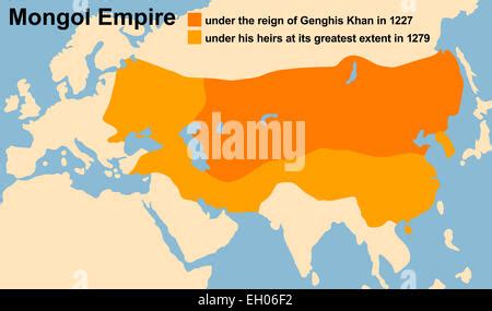 Map Asia Mongol Empire Stock Photo - Alamy