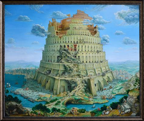 .babylonian Tower. Painting by Aleksander Mikhalchyk