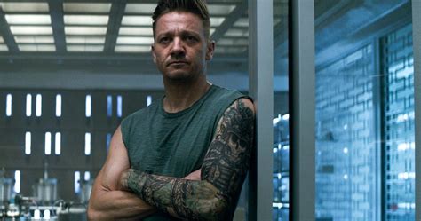 Jeremy Renner Offers Closer Look at Hawkeye's Avengers: Endgame Tattoos