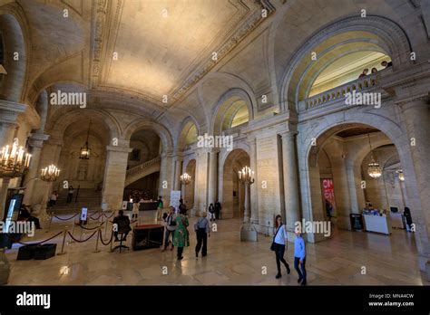 New York, United States - May 12, 2018 : Interior of New York Public ...