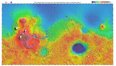 Topographic map of mars : r/MapPorn