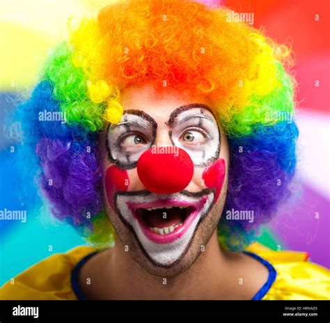 Funny clown face Stock Photo - Alamy