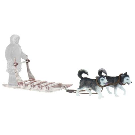 Inuit Dog Sled with 2 Huskies | Toy Figure