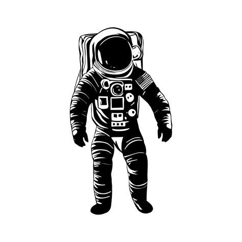 Black and White Astronaut Graphic 17606626 Vector Art at Vecteezy