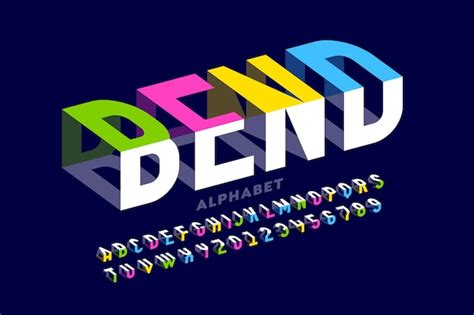 Premium Vector | Bending 3D style font design, typography design ...