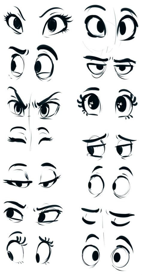 Cartoon Eyes Drawing Easy - Cover Her Older Who Also French Fox ...