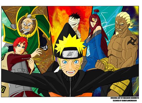 Naruto and the Five Kages by grivitt on DeviantArt