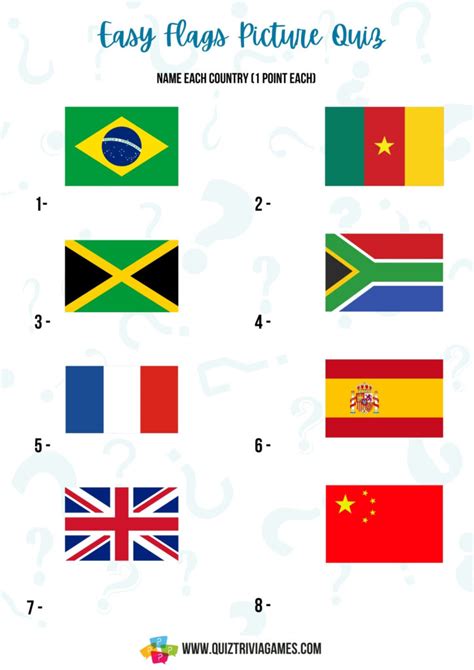 6+ Flags Of The World Picture Quiz (Free & Printable) - Quiz Trivia Games