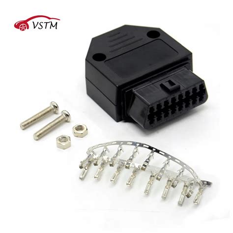 Universal OBDII OBD2 16Pin Female Connector OBD II Female Plug Adapter ...