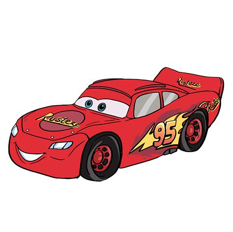 How To Draw Lightning Mcqueen Cars Disney Pixar Lightning Mcqueen | The ...