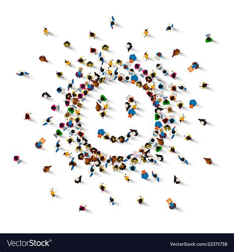 Many people sign emoji Royalty Free Vector Image