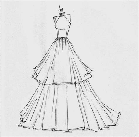 Simple Dress Sketches at PaintingValley.com | Explore collection of ...