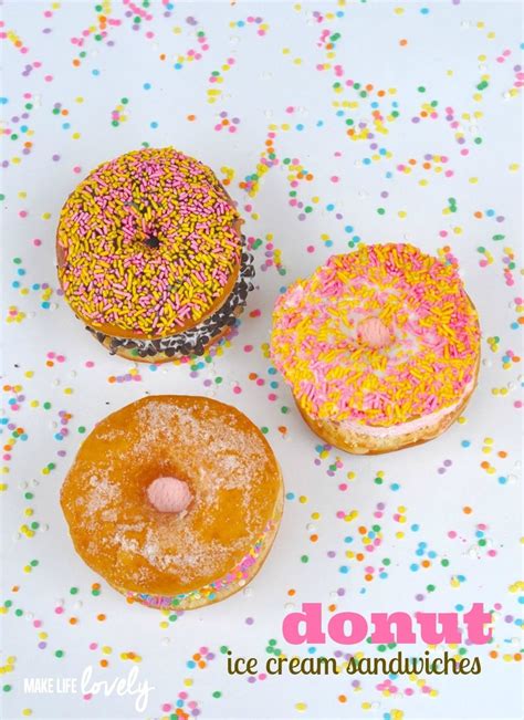 EASY Donut Ice Cream Sandwich - Make Life Lovely