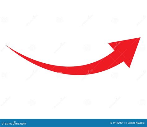 Red Arrow Icon on White Background. Flat Style. Arrow Icon for Your Web ...