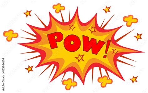 POW! wording sound effect set design for comic Stock Vector | Adobe Stock