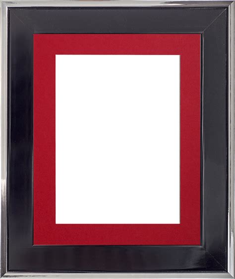 Morgan Black 36x24 frame with Red mount cut for image size 30x20