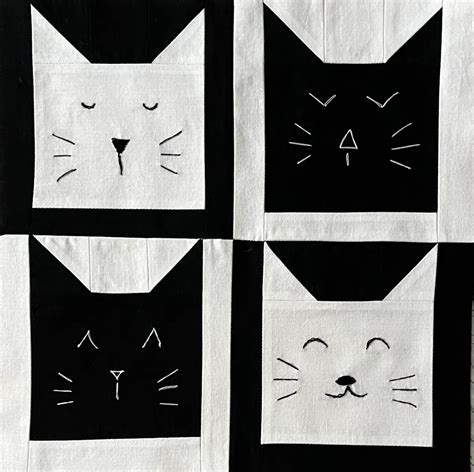 Cat Quilt Block Pattern: Free Tutorial - Create Whimsy