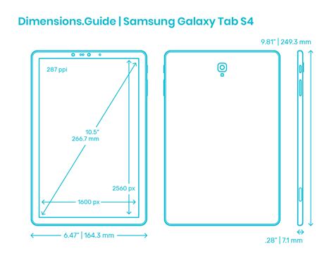 Samsung Galaxy Tab A - 8” (2019) Dimensions & Drawings | Dimensions.Guide