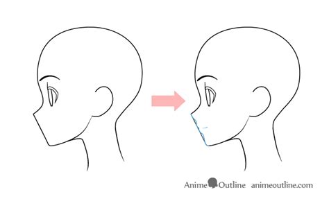 How To Draw An Anime Face From The Side / Drawing an anime face from a ...