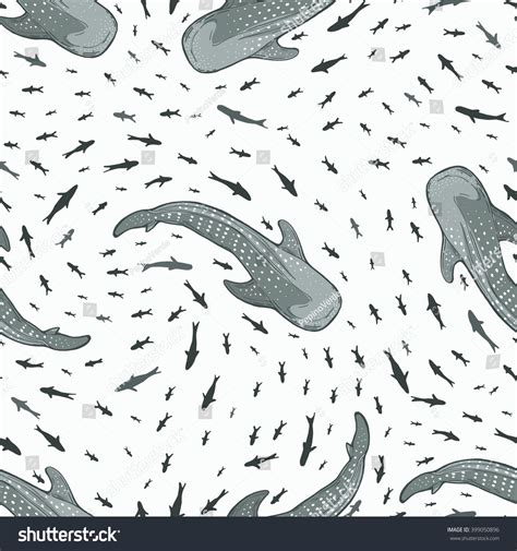 Whale Shark Pattern Animal Fish Stock Vector (Royalty Free) 399050896 ...