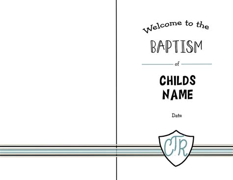 Baptism Program Boy Baptism Program Template LDS Baptism LDS Baptism ...