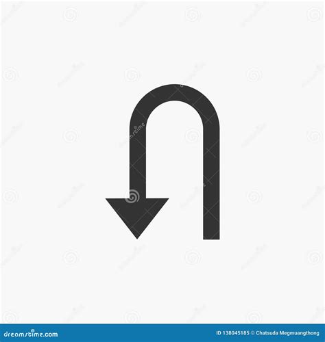 U-Turn Icon, Signpost, Roadsign, Arrow Stock Vector - Illustration of ...