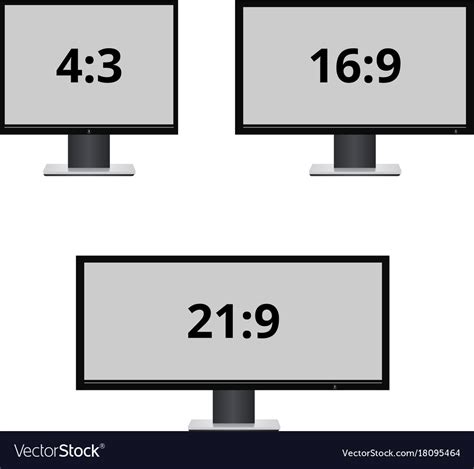 Icon monitor sizes Royalty Free Vector Image - VectorStock