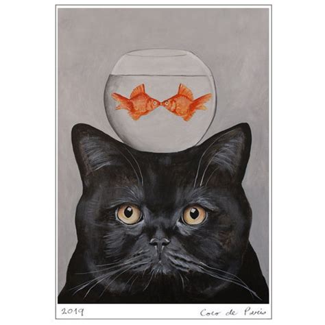 Cat and Fish Bowl - Etsy