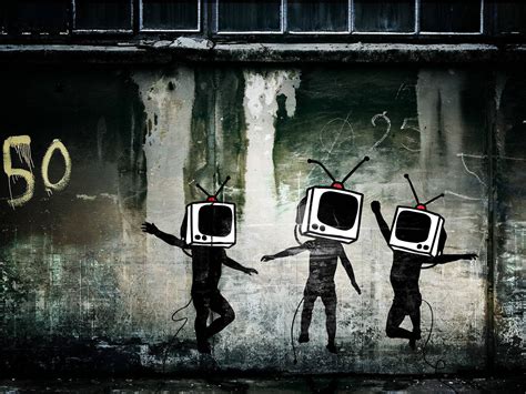 Download TV People Graffiti Laptop Wallpaper | Wallpapers.com