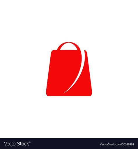 Shopping bag icon logo design template Royalty Free Vector