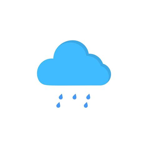 Cloud light rain drops vector icon illustration 23020596 Vector Art at ...