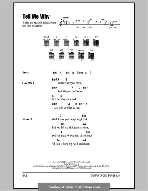 Tell Me Why (The Beatles) by J. Lennon, P. McCartney on MusicaNeo