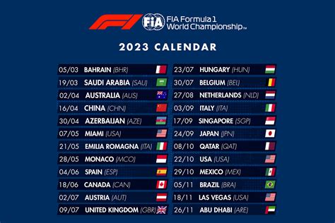 Myra Blake Kabar: F1 2023 Rennkalender