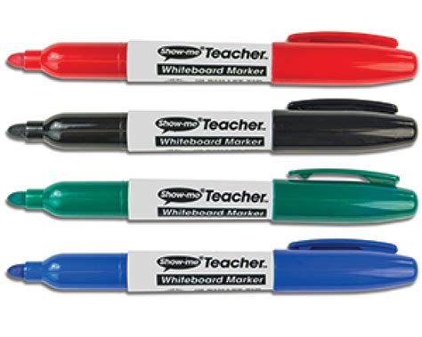 Whiteboard Markers, Pack of 4, Assorted Colours - Supplies East Riding