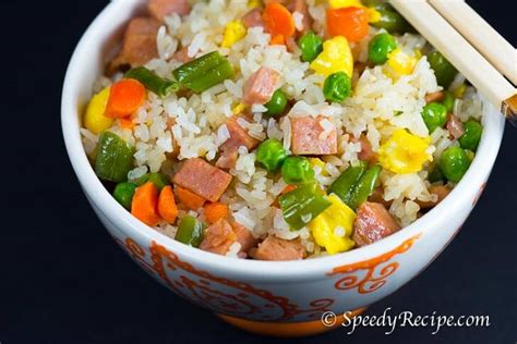 Spam Fried Rice Recipe - speedyrecipe.com